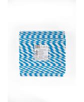 Popieriniai šiaudeliai ZigZag, mėlyni/dryžuoti, D 8 mm, L 24 cm, 250 vnt
