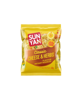 Greitai paruošiami makaronai SUN YAN Classic su sūrio ir žolelių skonio sultiniu, pakelyje 60g