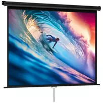 Projektoriaus ekranas 171 x 128 cm 84 colių 4:3 HD 4K, plastikinis, metalinis namų kino teatrui