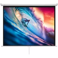 HOMCOM Projektoriaus ekranas 171 x 128 cm 84 colių 4:3 HD 4K projekcinis ekranas plastikas, metalas namų kinui