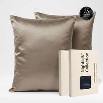 Signature šilkiniai pagalvių užvalkalai 25 momų - Golden Caramel / Covers set (x2)