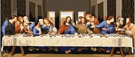 Tapyba pagal skaičius IDEYKA PASKUTINĖ VAKARIENĖ The Last Supper ©Leonardo da Vinci 30x70