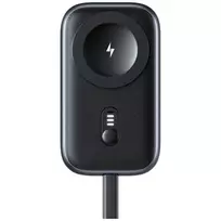 USAMS inductive charger for Apple Watch CD245 2-in-1 with 1200mAh power bank + USB-C cable, titanium