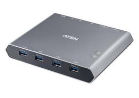 ATEN 2-Port 4K DisplayPort USB-C KVM Dock Switch with Power Pass-through
