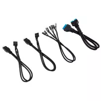 Corsair Premium priekinio skydelio kabelio prailginimo komplektas su rankovėmis, juodas