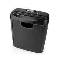 Nedis PASH112BKA4 dokumentų naikiklis Smulkinimas juostelėmis 22 cm Juoda