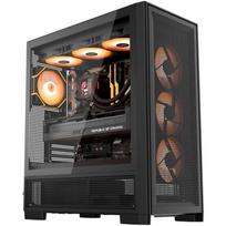 DarkFlash AIRNOVA BLK +3F kompiuterio korpusas, Big Tower, E-ATX/ATX/M-ATX/ITX, 3x120mm ventiliatoriai, 2xUSB 3.0, USB-C Gen2