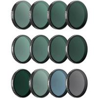 Freewell FW-OA6-MEGA filtrų rinkinys, skirtas Osmo Action 6, 12 vnt., ND8-ND1000, ND/PL, CPL, LPR, Glow Mist 1/4