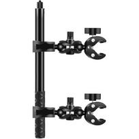 Puluz PU495B motociklo/dviračio laikiklis, 2 spaustuvai, selfie strypas 150cm, 1.5-4.5cm, aliuminis