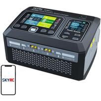 SkyRC D750 MIX SK-100201-01, dviejų kanalų įkroviklis, 2x32A, 100-240V, 10-30V, 500W/1100W, LCD, USB-C PD 20W, belaidis įkrovimas