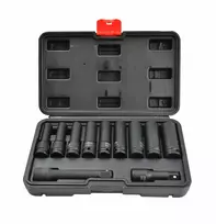 AWTOOLS IMPACT SOCKET SET 1/2" LONG 11pcs. BLACK LINE