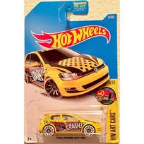 Hot Wheels Modeliukas Volkswagen Golf MK7 Yellow Long Card Guaranteed For Life (yra Sandėlyje)