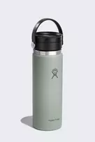 Thermal Bottle Hydro Flask 20 Oz Wide Mouth Flex Sip Lid (591 ml) - agave