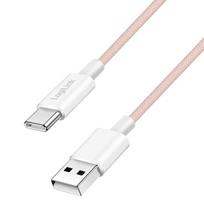LogiLink USB 2.0 Type-C laidas C/M į A/M 60W rožinis 1,5 m