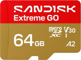 SanDisk Extreme GO 64GB MicroSDXC UHS-I | SDSQXGN-064G-GN6MN | 619659227937