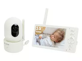 Elektroninis kūdikių monitorius „BLOW“ su 5,5 colio LCD ekranu ir „WiFi“ ryšiu