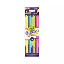 CRAYOLA markeriai Retractable, 4 vnt., 58-8390