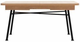 Valgomojo stalas išskleidžiamas Kalune Design Nala, natūralus, 160 - 198 cm x 90 cm x 77 cm