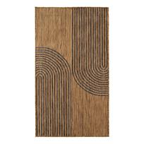 Juodos spalvos/rudos spalvos lauko ir vidaus kilimas 60x100 cm Mira 1453 – Ayyildiz Carpets
