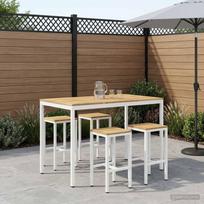 Sodo Baro Stalas Balta 147 x 88,5 x 105 cm