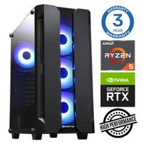 Stacionarus kompiuteris Intop RM67380NS AMD Ryzen 5 3600, DDR4 16GB, SSD+HDD 250GB 2 TB, Nvidia GeForce RTX3050 6GB GDDR6