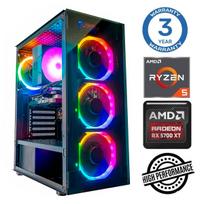 Stacionarus kompiuteris Intop RM65281NS AMD Ryzen 5 5500, DDR4 16GB, SSD+HDD 1 TB 2 TB, AMD Radeon RX 6600 8GB GDDR6