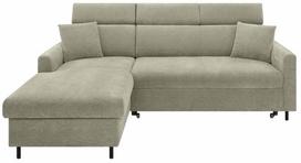 Kampinė sofa - lova Verde Otto 55, pilka sp., kairinė, 175 x 218 cm x 98 cm