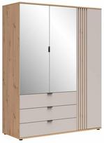 Spinta Brevas, kašmyro sp./artisan oak sp., 56 cm x 150.5 cm x 195.5 cm, su veidrodžiu