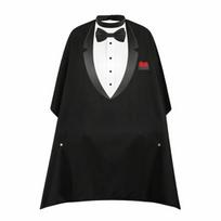 Kirpimo apsiaustas juodas, reguliuojamas užsegimas, 1 vnt., Black cloth