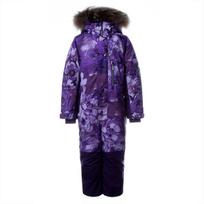 Huppa Mergaičių žieminis kombinezonas JETTA, Lilac Pattern/ Dark Lilac, 134 cm