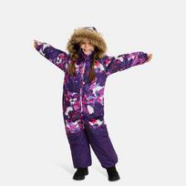 Huppa Vaikų žieminis kombinezonas WILLE 2, dark lilac pattern/ dark lilac, 128