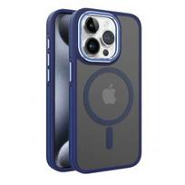 iLike    Apple    iPhone 15 DUAL METAL FRAME MAGSAFE CASE    Blue