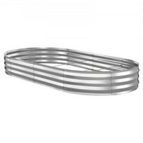 Pakelta daržinė lysvė 240x120x30 cm sidabrinė metalinė
