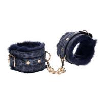 Antrankiai Sportsheets Cougar Furry Handcuffs, mėlyni