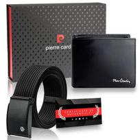 Dovanų rinkinys vyrams: odinė piniginė Pierre Cardin RFID ir diržas Stevens 323206