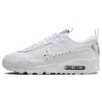 Nike  Air Max 90 Futura Studded Swoosh Women Sneakers White Metallic-Silver FQ8888-100 36