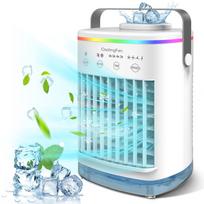 Portable Air Conditioner Mini Air Cooler Fan USB Air Conditioning 700ml Water Cooling Fan Humidifier For Home Room Office Desk white