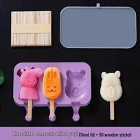 Food Grade Silicone Popsicle Mold for Homemade Ice Cream and Cheese pink