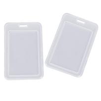 2 vnt. Paprastas permatomas plastikinis vardo kortelės dangtelis Banko kortelės laikiklis 2pcs