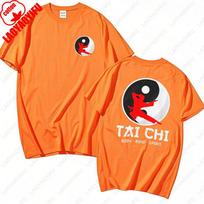 Chinese Martial Arts TShirt Meditation Body Mind Spirit Tai Chi Graphic Shirt Summer Casual Outdoor Tees Cotton Breathable Tops S