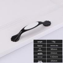 Fuji Black European Style Cabinet & Wardrobe Handle