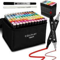 120 Good Coloring Markers Alcohol Markers Dual Tip Art Markers for Kids Hard Marker Pens with Pen Holder and Carry Bag for Adult  Practical Use black