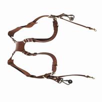 Adjustable Dual Leather Rivet Double Shoulder Digital Camera Shoulder Strap Harness Accessory balta