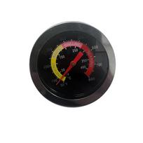JX-5M-8 52mm Multi-color Bimetal BBQ Grill and Oven Thermometer, Stainless Steel With Butterfly Nut black