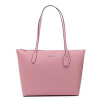 COACH 30 Brand Logo Zipper Closure Leather Tote Bag Tote Bag Shopping Bag Hand Shoulder Bag Large Women’s Pink rožinė