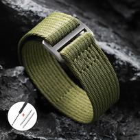 20mm 22mm Nylon Watch Strap for Seiko Band Replacement Bracelet Hook Loop Fabric Canvas Watchband for Military Sports Men Bands 22mm-S brown