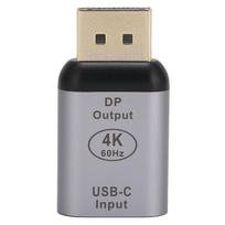 Plug and Play Type C  Female to DP Male Adapter Aluminum Alloy Video Converter  Notebook Type C to DP