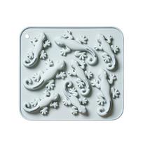 Gecko Shape Silicone Mould 8 Grid Chocolate Fondant Candy Mold for Kids Birthday Party Baking Activities mėlyna