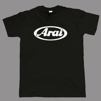 Arai šalmo logotipas Vyriški moteriški juodi marškinėliai L white