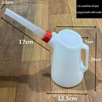 1.2L/2L/3L/5L Aliejaus Matavimo Indas Benzino Kanistras Kuro Bakas Su Piltuvu Lankstus Automobilių Garažui Aliejaus Matavimo Indas A1 white